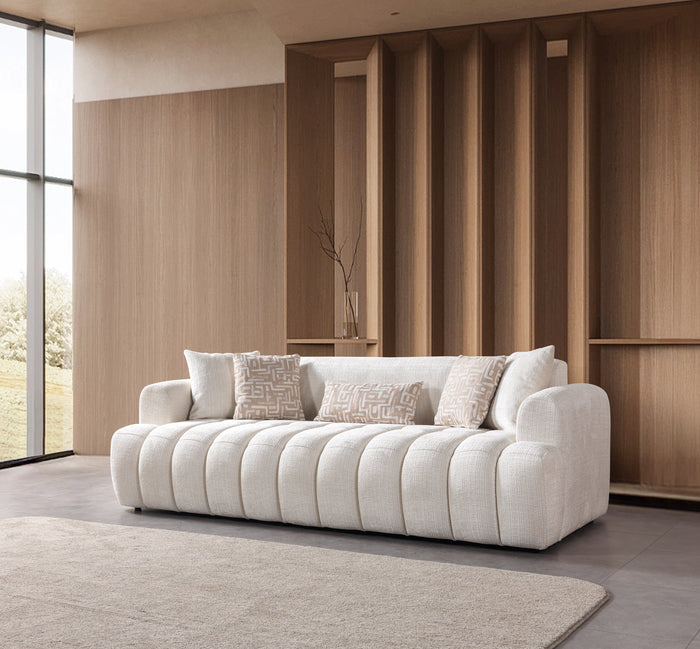 Yulia Ivory Boucle Sofa & Loveseat
