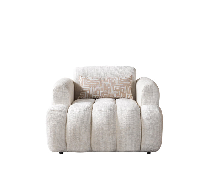 Yulia Ivory Boucle Chair