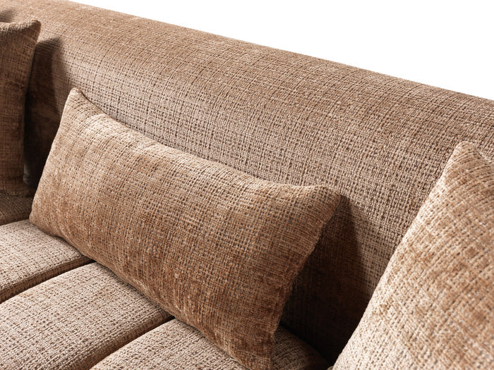 Yulia Coffee Boucle Sofa & Loveseat