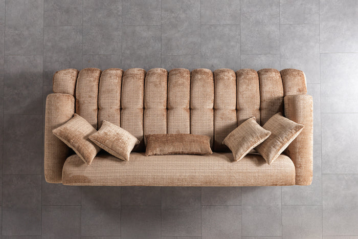 Yulia Coffee Boucle Sofa & Loveseat