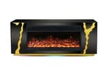 A804 TV STAND W/FIREPLACE (BLACK) **NEW ARRIVAL**