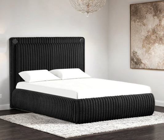 Diana Black Platform Bed - Queen, King **NEW ARRIVAL**
