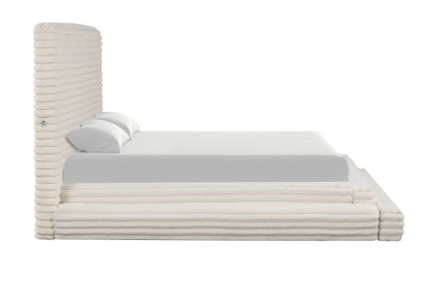Mariah Beige Platform Bed - Queen, King **NEW ARRIVAL**