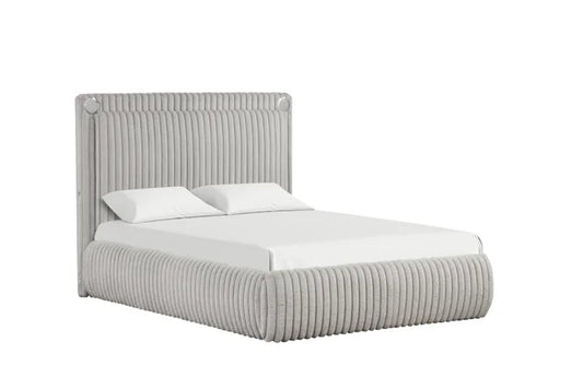 Diana Gray Platform Bed - Queen, King **NEW ARRIVAL**