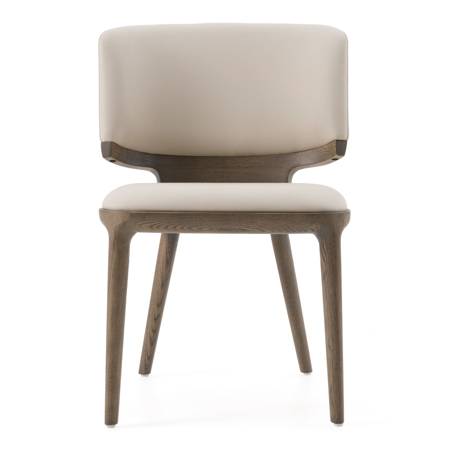 Stanley Contemporary Grey Leatherette and Grey Ash Dining Chair (Set of 2)