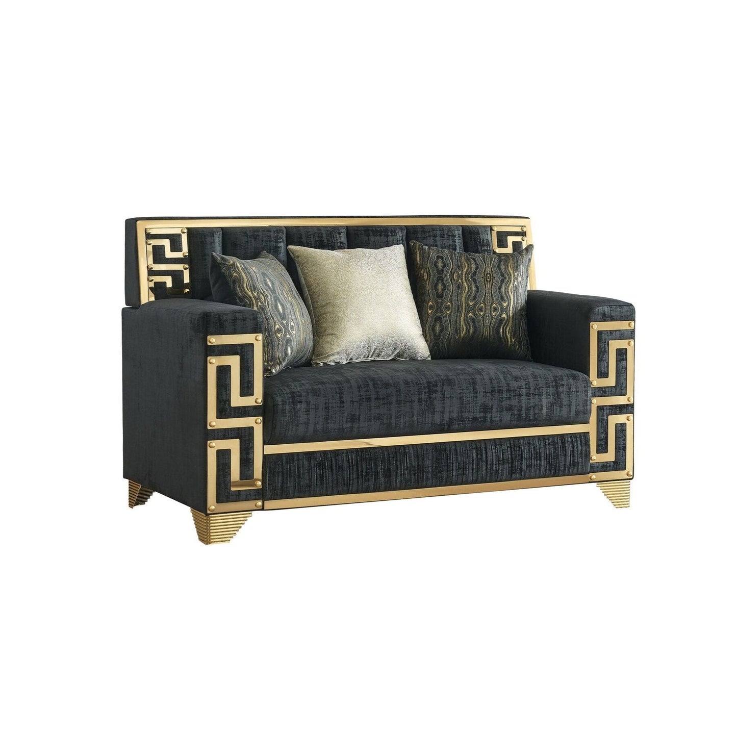 Hira Living room set (Black & Gold)