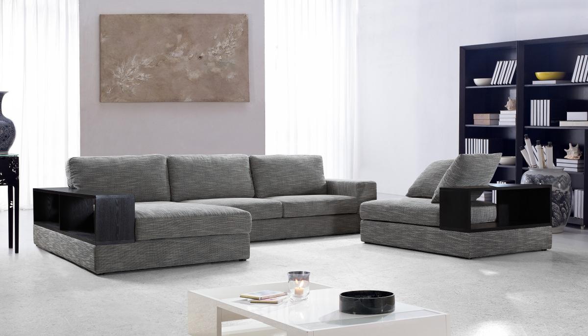 Anthem Modern Grey Fabric Sectional Sofa