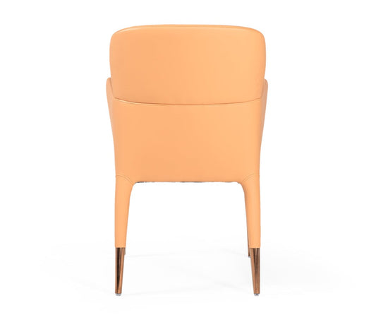 Modrest Ogden - Modern Peach & Rosegold Dining Armchair