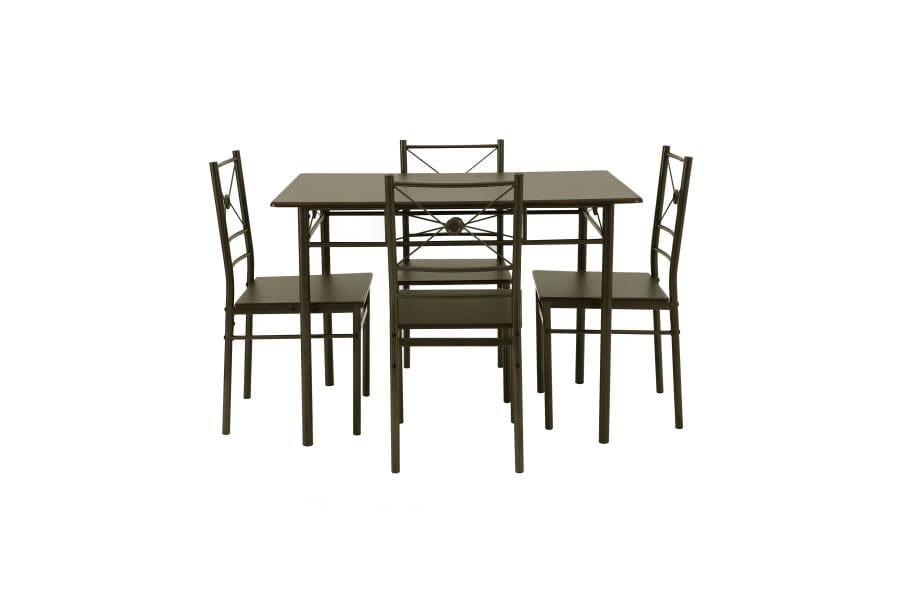 Anna 5-piece Rectangular Dining Set Dark Bronze