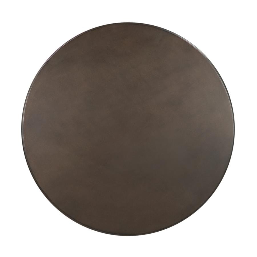 Danbury Round Bar Table Dark Russet and Antique Bronze