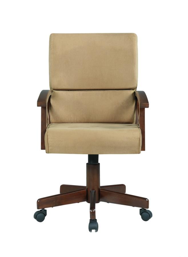 Marietta Upholstered Game Chair Tobacco and Tan