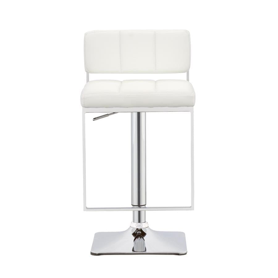 Alameda Adjustable Bar Stool White and Chrome