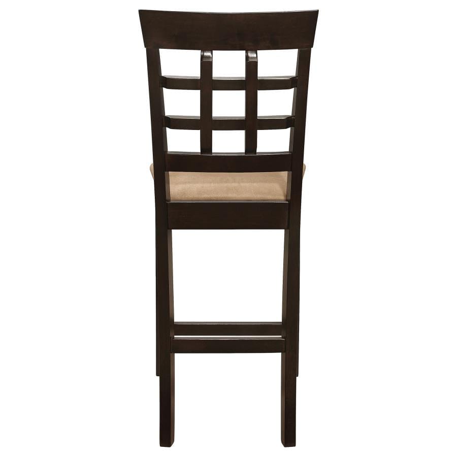 Clanton Upholstered Counter Height Stools Cappuccino and Beige (Set of 2)