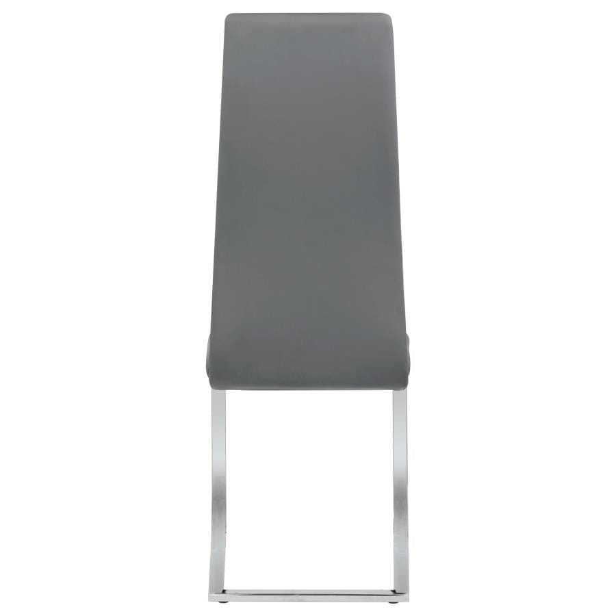 Montclair Upholstered High Back Side Chairs Grey and Chrome (Set of 4)