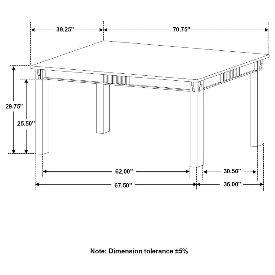 Marbrisa Rectangular Dining Table Sienna Brown