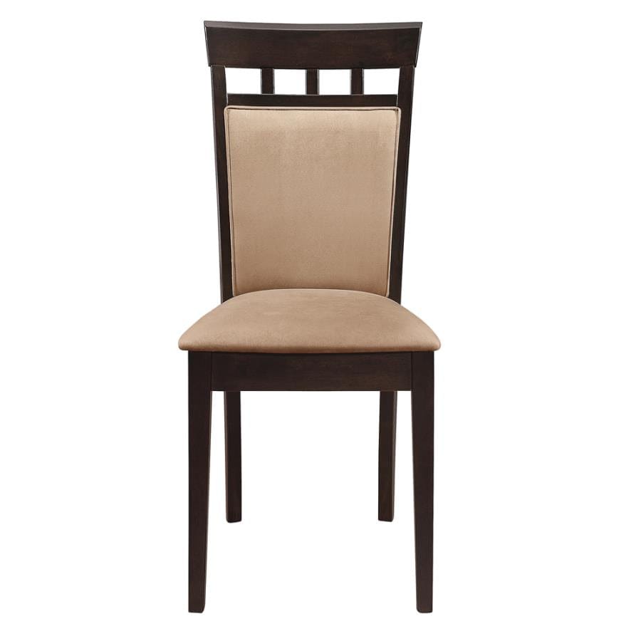 Gabriel Upholstered Side Chairs Cappuccino and Tan (Set of 2)