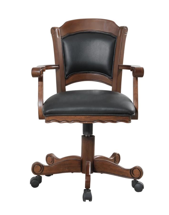 Turk Game Chair with Casters Black and Tobacco
