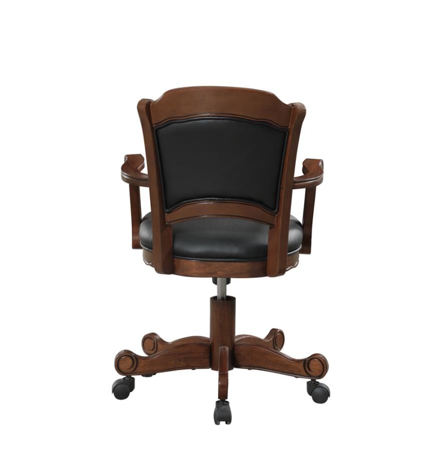 Turk Game Chair with Casters Black and Tobacco
