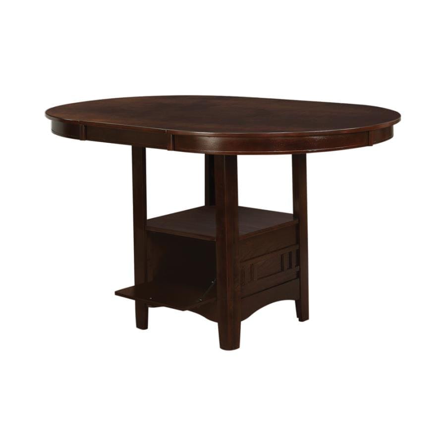 Lavon Oval Counter Height Table Warm Brown