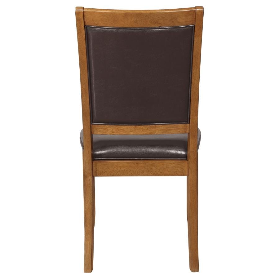 Nelms Upholstered Side Chairs Deep Brown and Dark Brown (Set of 2)