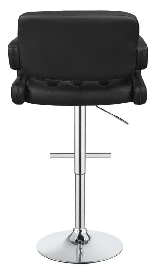 Brandi 29" Adjustable Height Bar Stool Black and Chrome