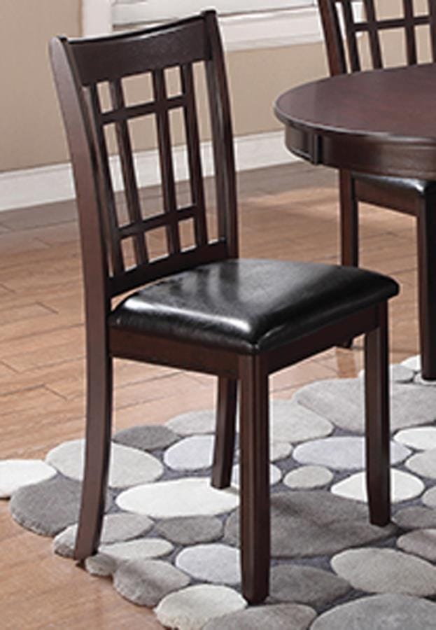Lavon Padded Dining Side Chairs Espresso and Black (Set of 2)