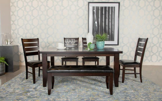 Dalila Dining Room Set Cappuccino and Black