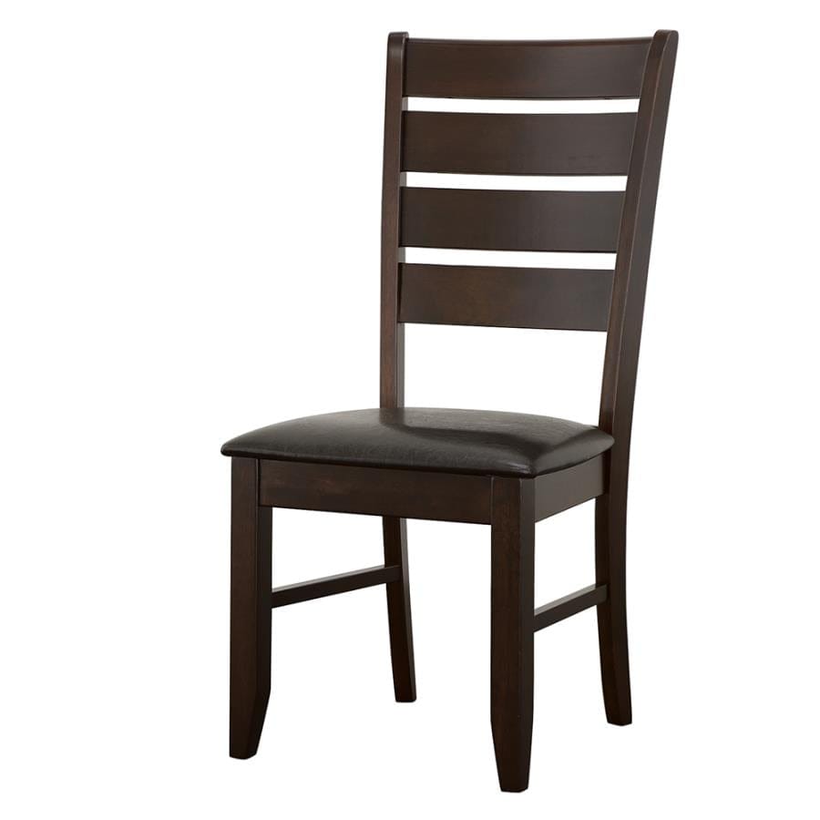 Dalila Ladder Back Side Chairs Cappuccino and Black (Set of 2)