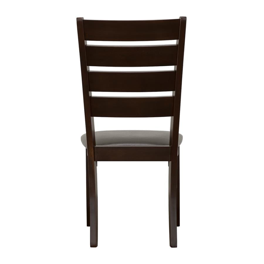 Dalila Ladder Back Side Chairs Cappuccino and Black (Set of 2)