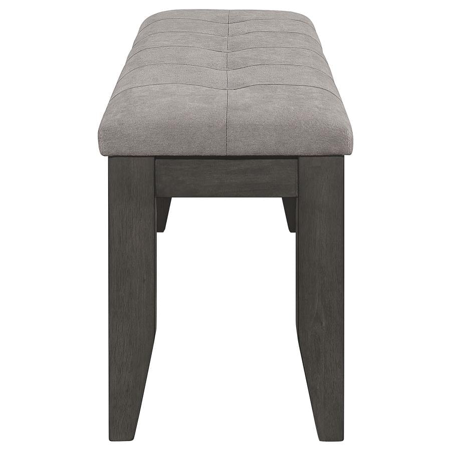Dalila Padded Cushion Bench Grey and Dark Grey