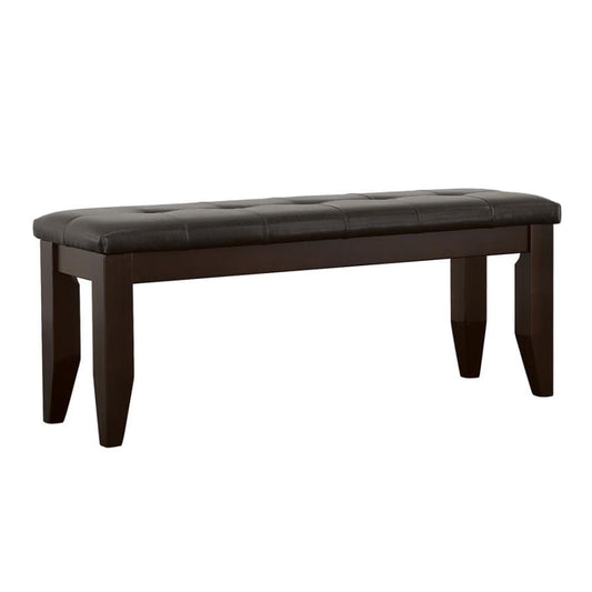 Dalila Tufted Upholstered Dining Bench Cappuccino and Black