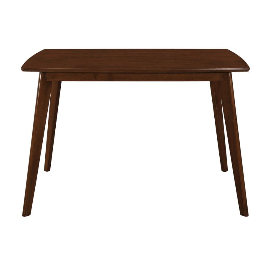 Kersey Dining Table with Angled Legs Chestnut