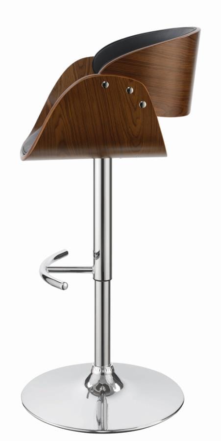 Dana Adjustable Bar Stool Black and Chrome