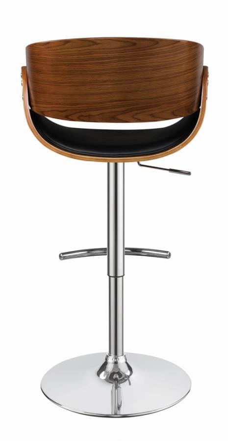 Dana Adjustable Bar Stool Black and Chrome