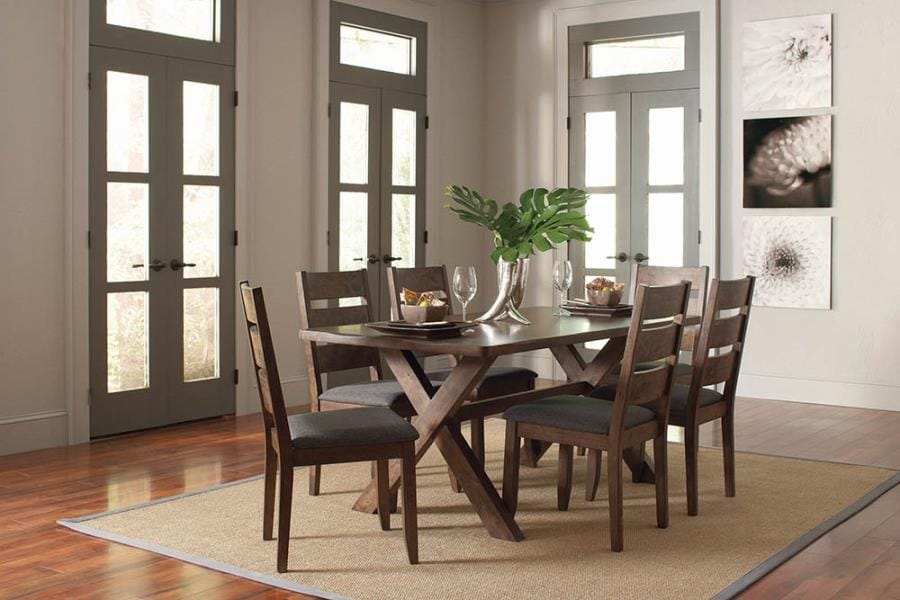 Alston Dining Room Set Knotty Nutmeg and Grey