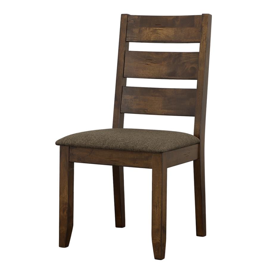 Alston Ladder Back Dining Side Chairs Knotty Nutmeg and Grey (Set of 2)