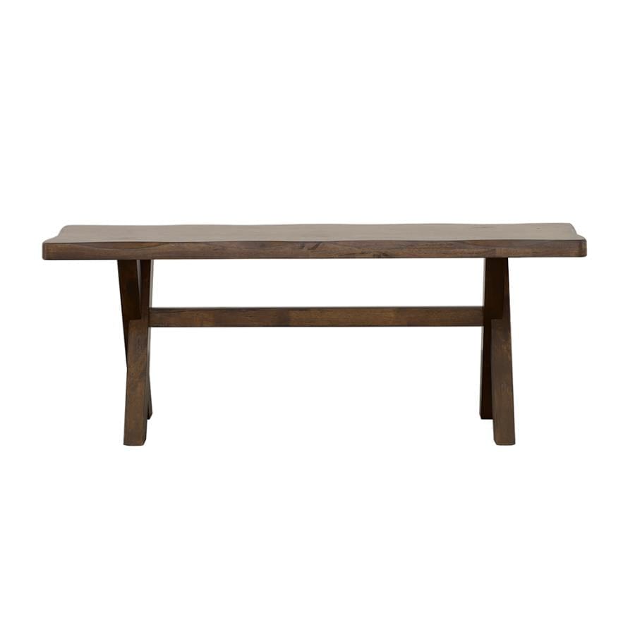 Alston X-shaped Dining Bench Knotty Nutmeg