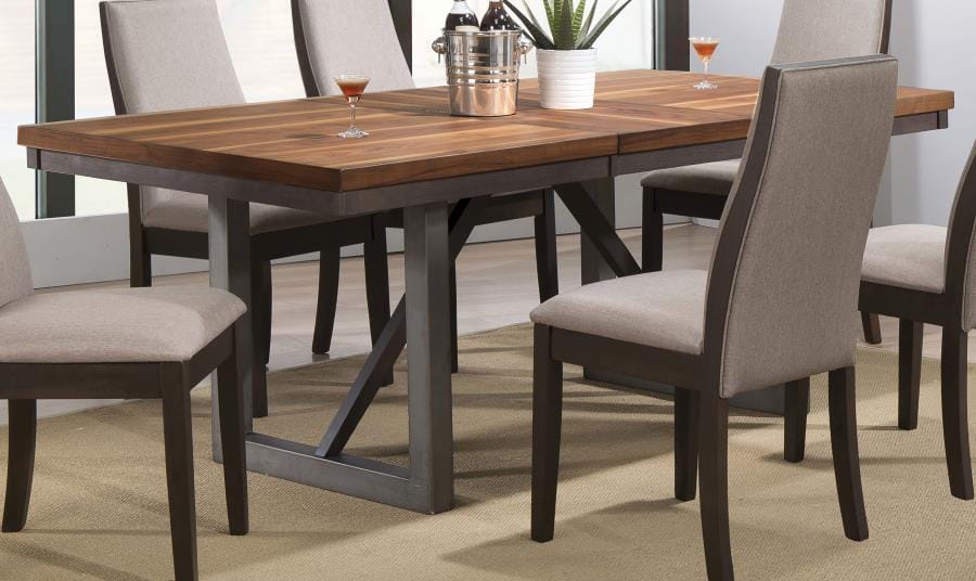 Spring Creek Dining Table with Extension Leaf Natural Walnut