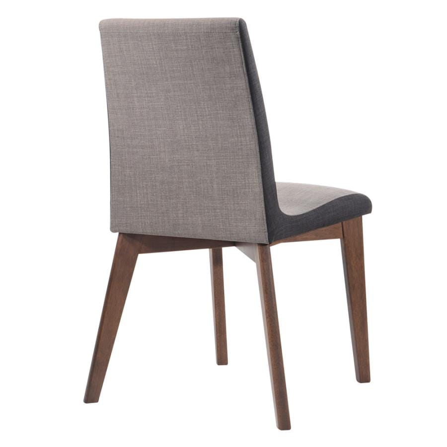 Redbridge Upholstered Side Chairs Grey and Natural Walnut (Set of 2)