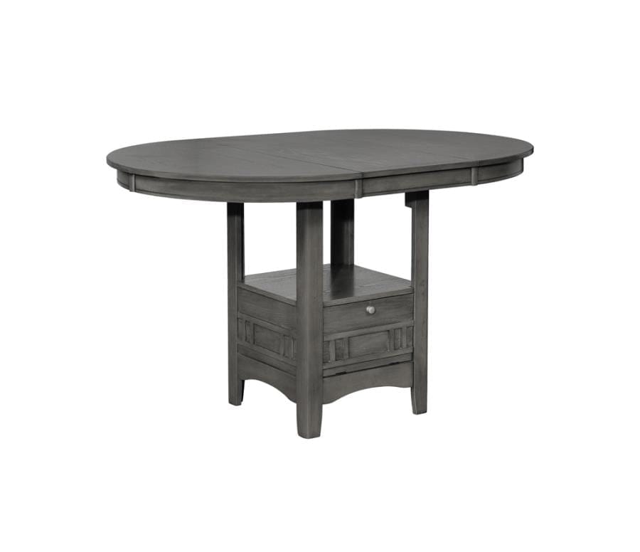 Lavon Oval Counter Height Table Medium Grey