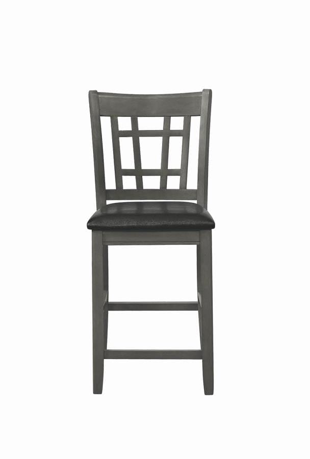 Lavon Upholstered Counter Height Stools Black and Medium Grey (Set of 2)