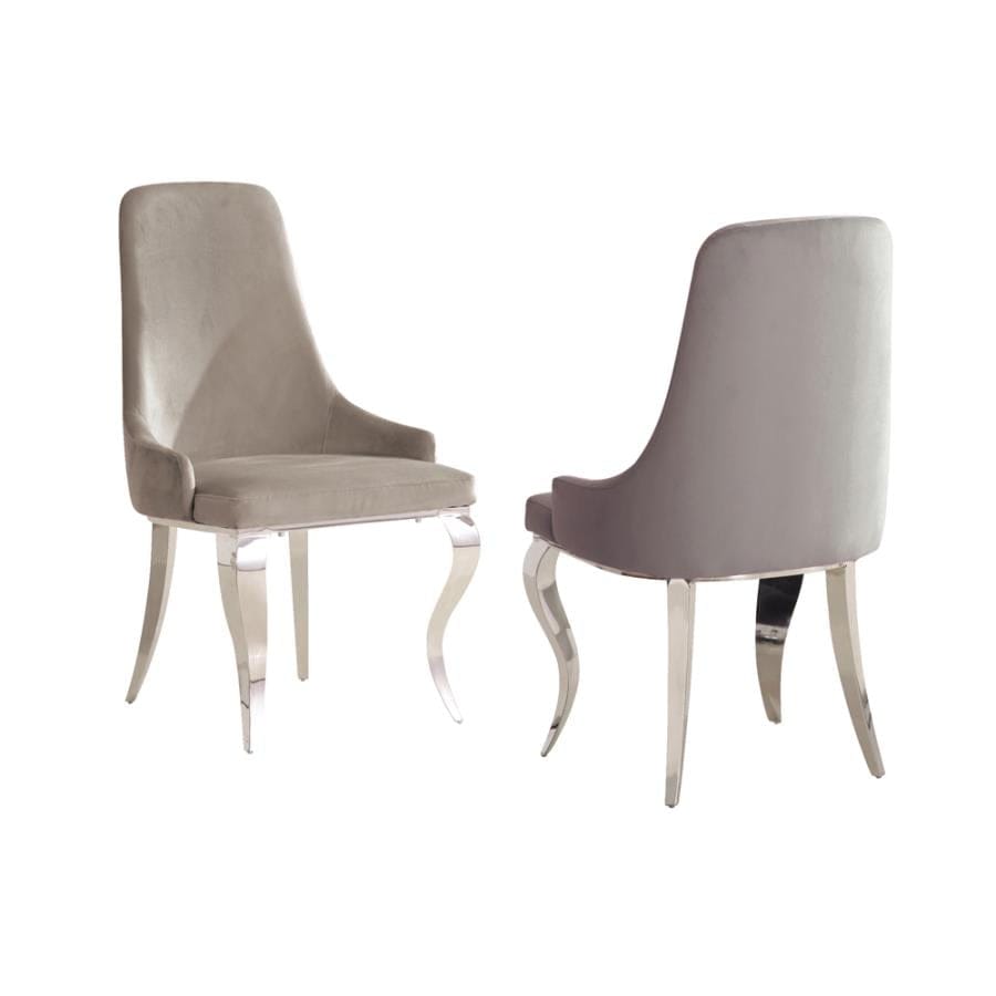 Antoine Upholstered Demi Arm Dining Chairs (Set of 2)