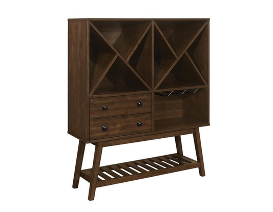 Crewe 2-drawer Wine Cabinet Desert Teak