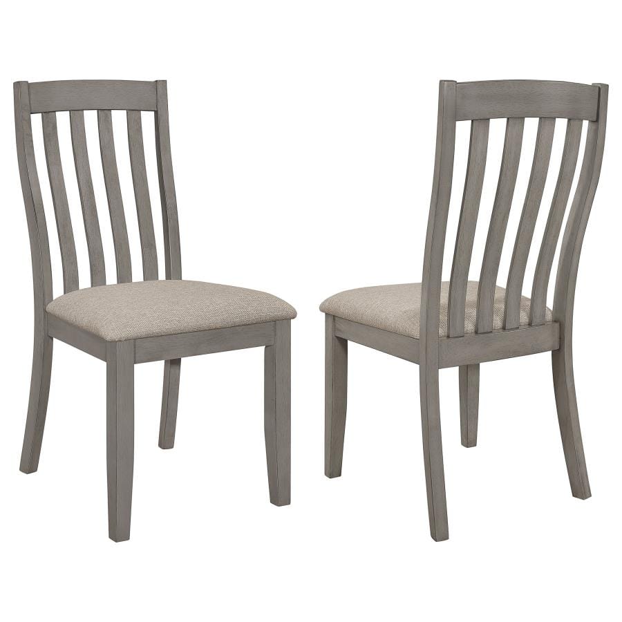 Nogales Slat Back Side Chairs Coastal Grey (Set of 2)