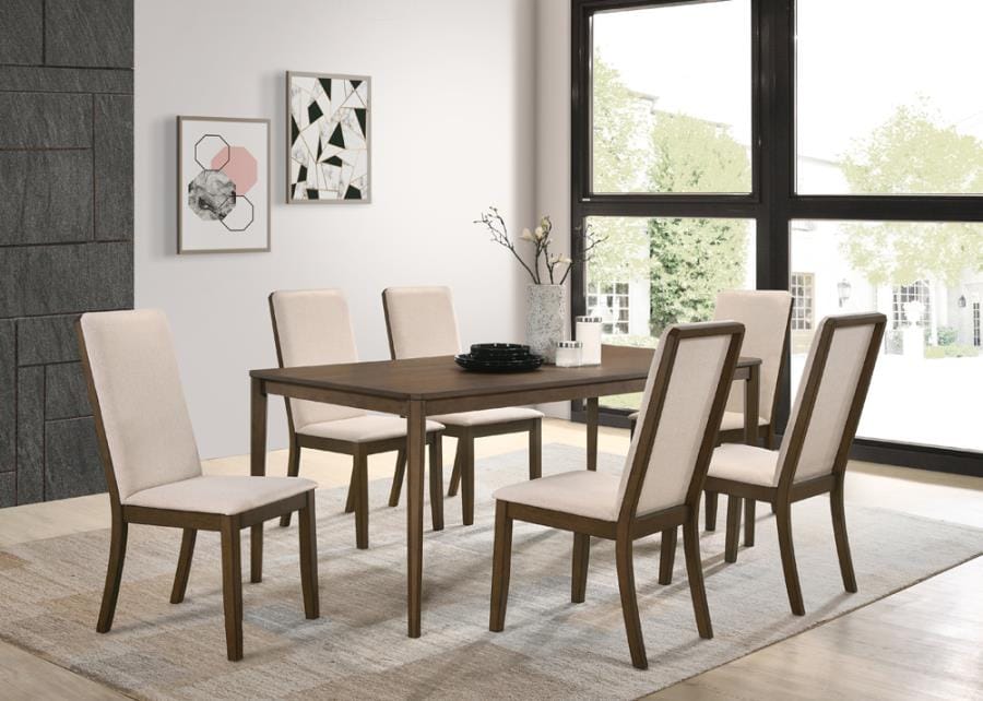 Wethersfield 5-piece Dining Set Medium Walnut and Latte