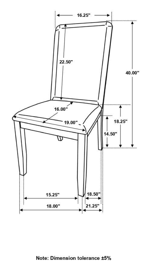 Wethersfield Solid Back Side Chairs Latte (Set of 2)