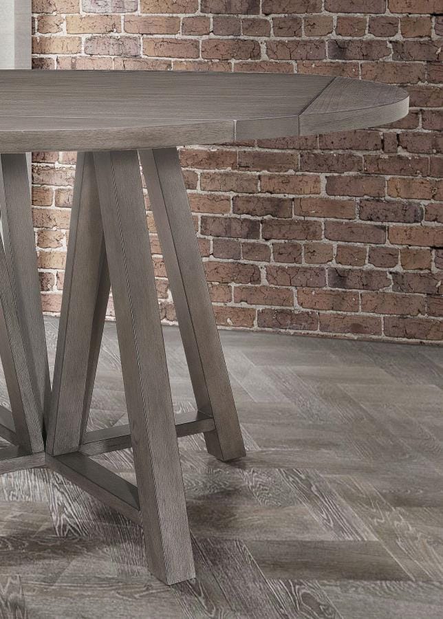 Athens Round Counter Height Table with Drop Leaf Barn Grey