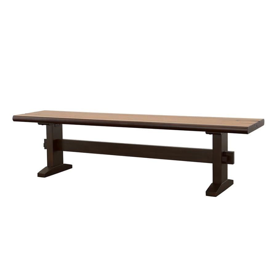 Bexley Trestle Bench Natural Honey and Espresso