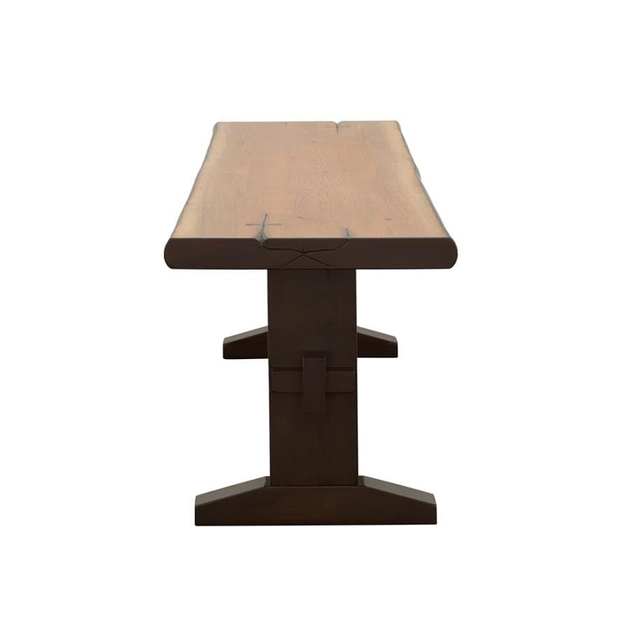 Bexley Trestle Bench Natural Honey and Espresso
