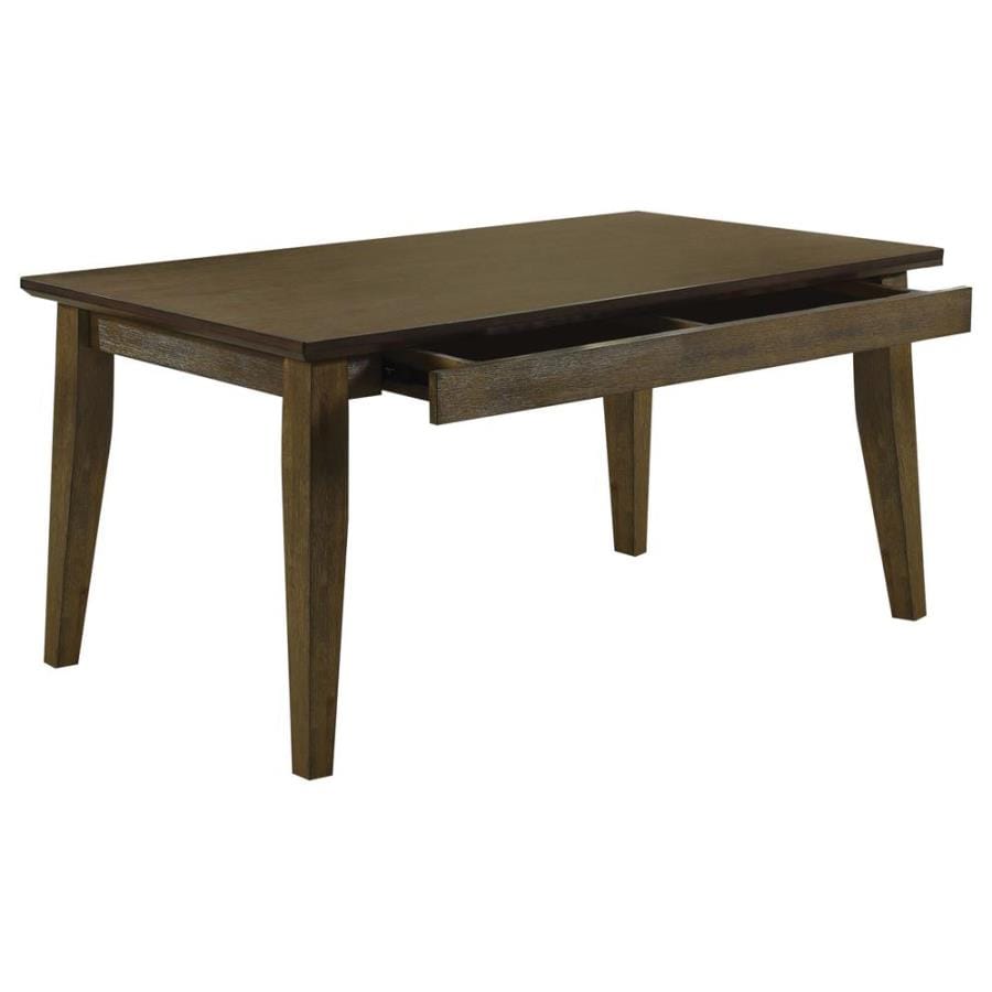 Rayleene Rectangular Storage Dining Table Medium Brown